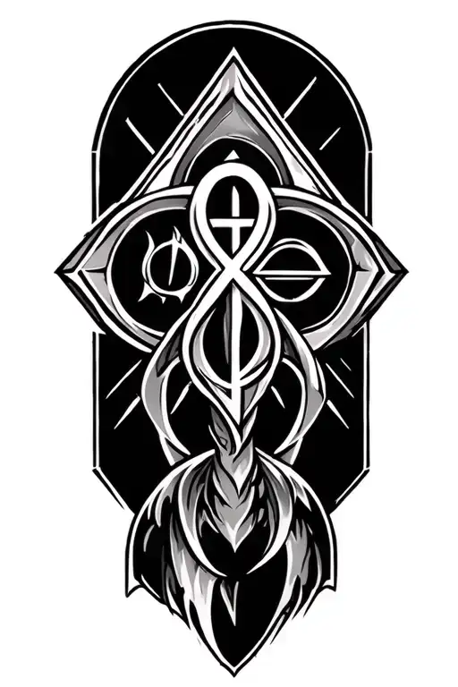 Atheism Symbols Forming A Geometric