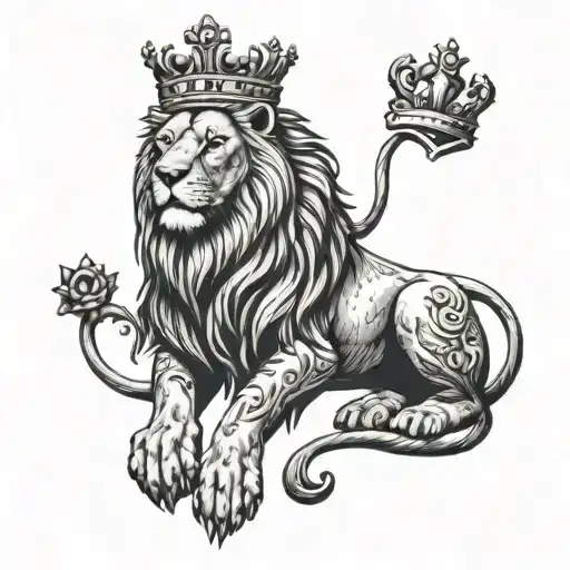 Lion Wearing A Crown