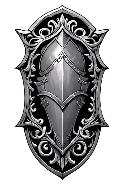 Shoulder Armour Plate With Filigree Scrollwork