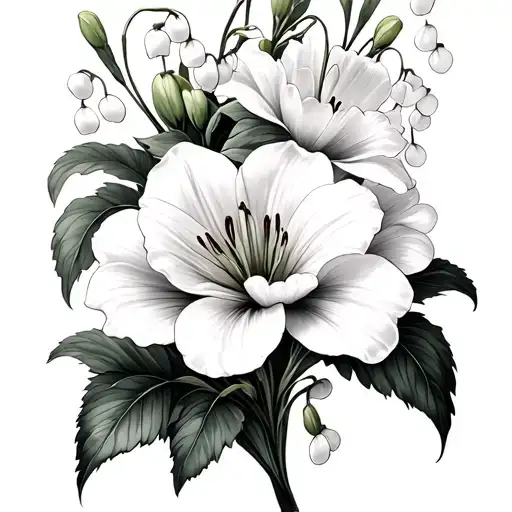 Lily Of The Valley And Marigold