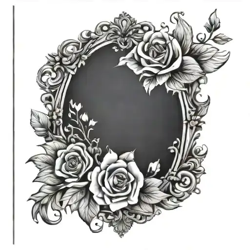 Goth Romantic Floral Frame Book