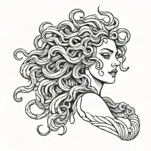 Human Medusa Crying Saying No Means No