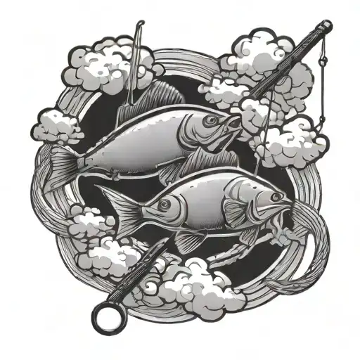 Clouds With Fishing Rods