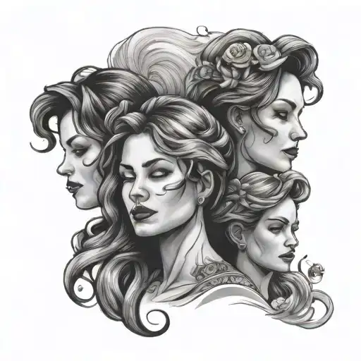 Mother And 2 Daughters