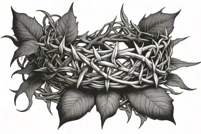 Crown Of Thorns With Roman Numerals