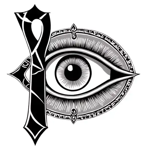 Eye Of Ra Eye Of Horus And Ankh Symbol