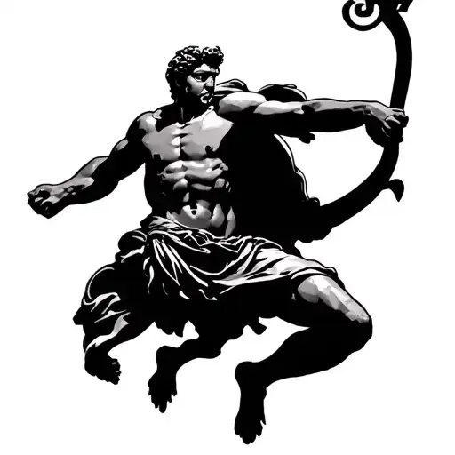 Running Ancient Greek Statue