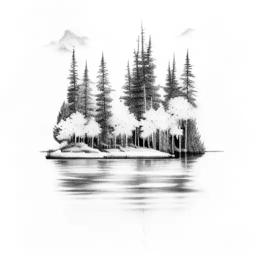 Outdoor Woods With Lake