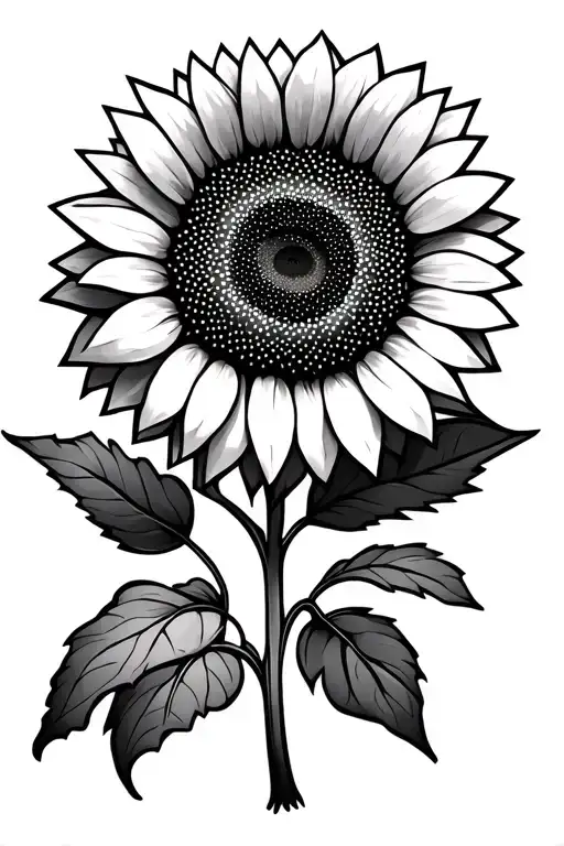 Sunflower And Geometric