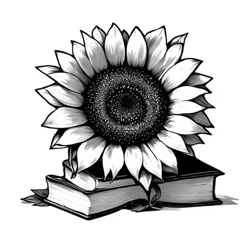 Sunflower And Books