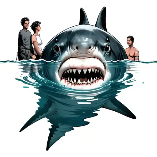 Lonely In A Room Full Of People With Water And A Shark