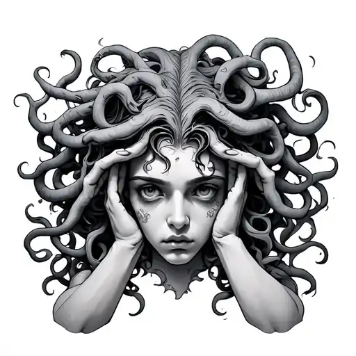 Medusa Holding The Head