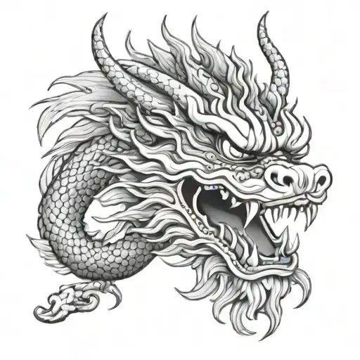 Hennya Mask With A Chinese Dragon Wrapped