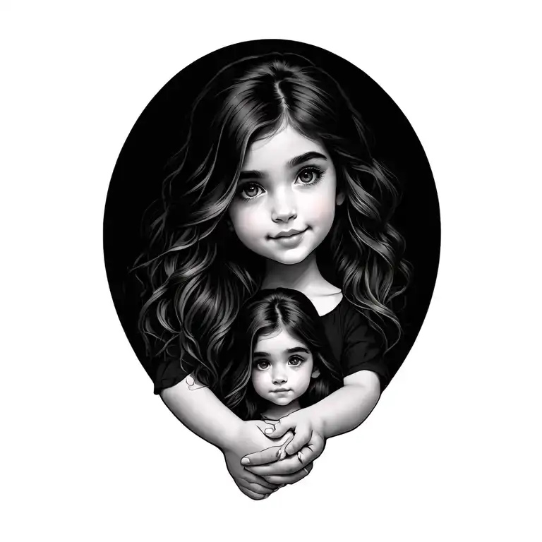 Daughters Carly Courtney Holding Hands