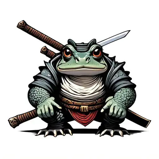 Battle Toad With Samurai Sword