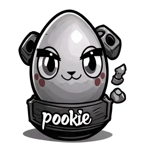 Egg With Name Plaque At The Bottom Saying Pookie With A Gaming Theme