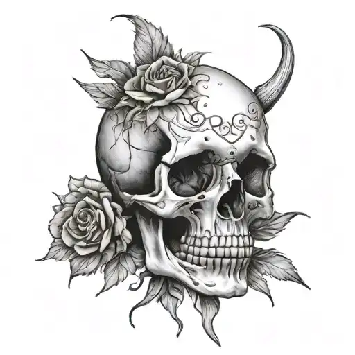 A Loose Human Skull With Some Add Ons