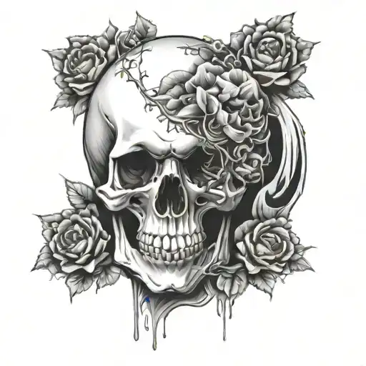 A Loose Human Skull With Some Add Ons Away From The Skull