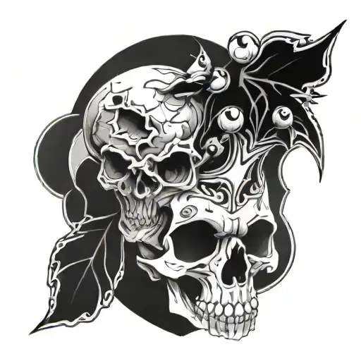 A Loose Human Skull And A Pokemon With Some Add Ons Away From The Skull