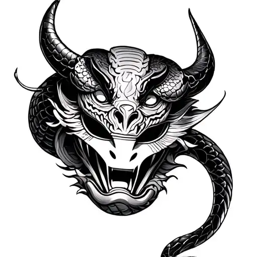 Snake And Oni Mask