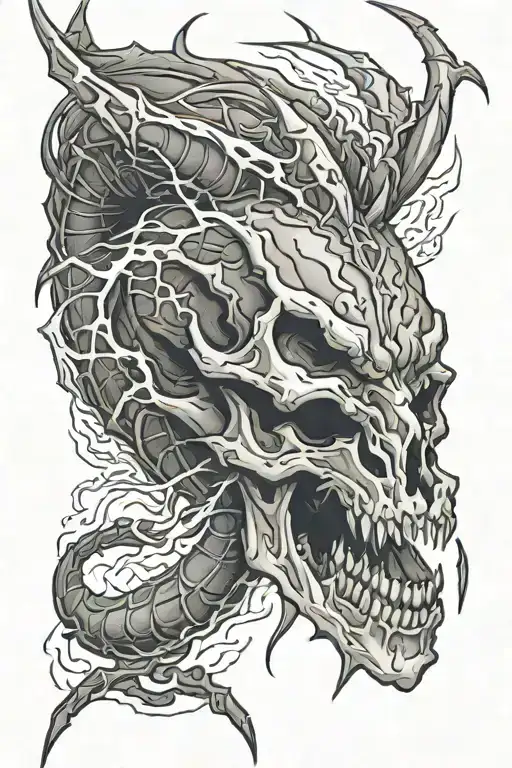 Lightning Dragon Skull