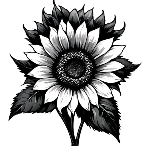 Cervical Cancer Ribbon Sunflower