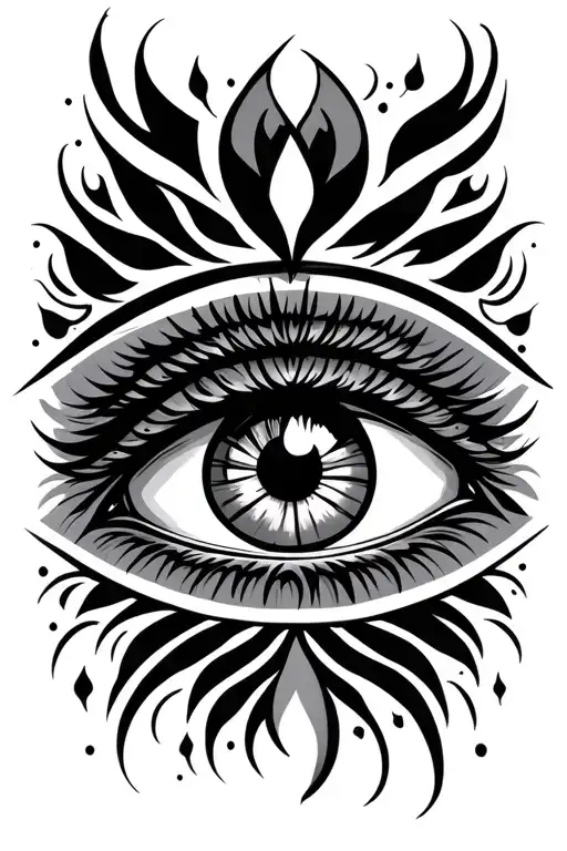 Evil Eye With Tribal