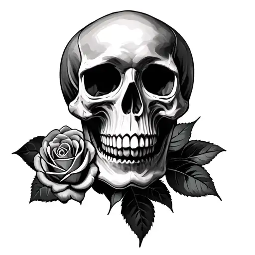 Skull And A Rose