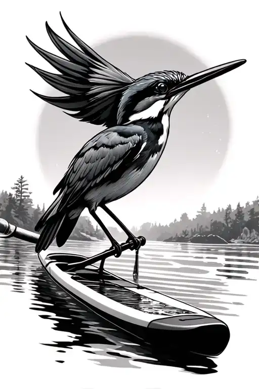 Paddleboard Paddle Water Kingfisher