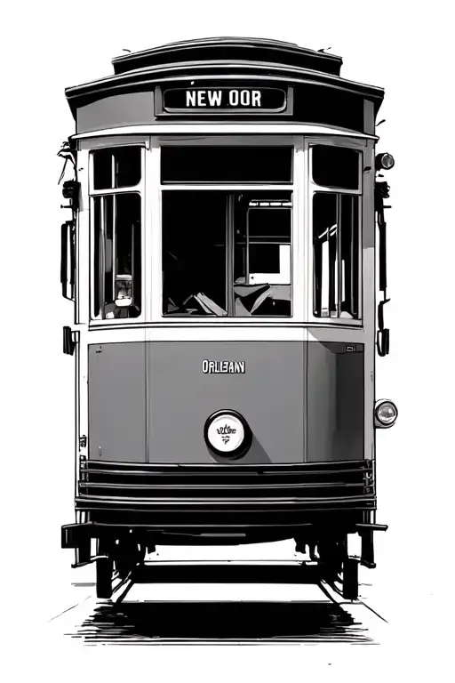 Minimalist New Orleans Street Car