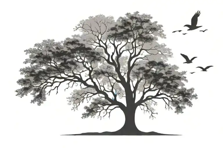 Ornamentic Family Tree Beach Sunset