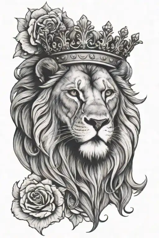 Lion Wearing A Crown