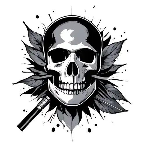 Black And Grey Tattoo Representing Accountability Using Negative Space