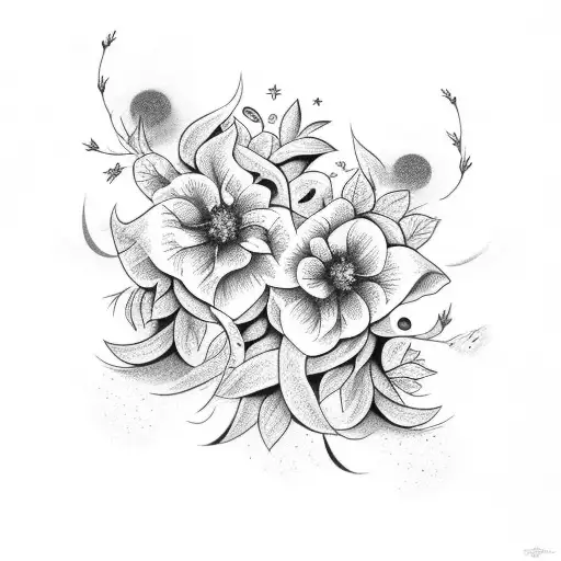 Flower Vine With Stars