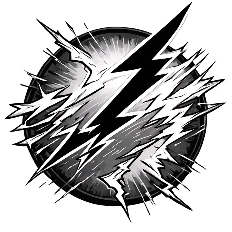 Lightning Bolt Going Along The Top