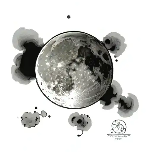 A Cresent Moon Slightly Tilted To The Left