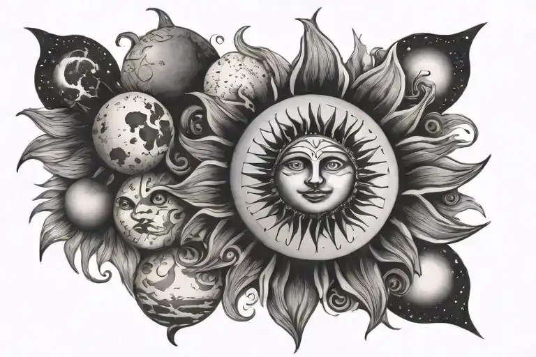 Sun And Moon Phases