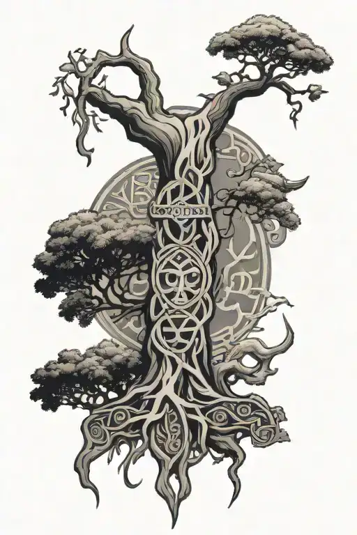 Vikings Symbols With Tree