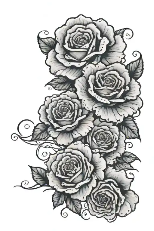 Rosses With Clouds With The Name Danielle In The Middle Of The Tattoo Big Enough To Cover Foresrm