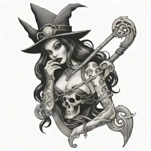 Goth Girl Death Witch Pinup