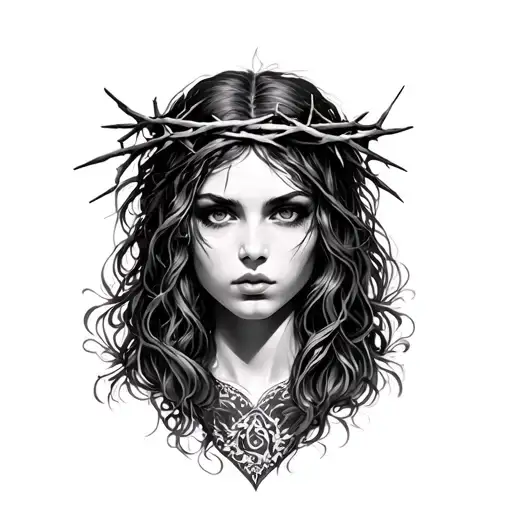 Woman With Crown Of Thorns