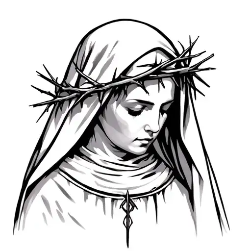 Nun With Crown Of Thorns