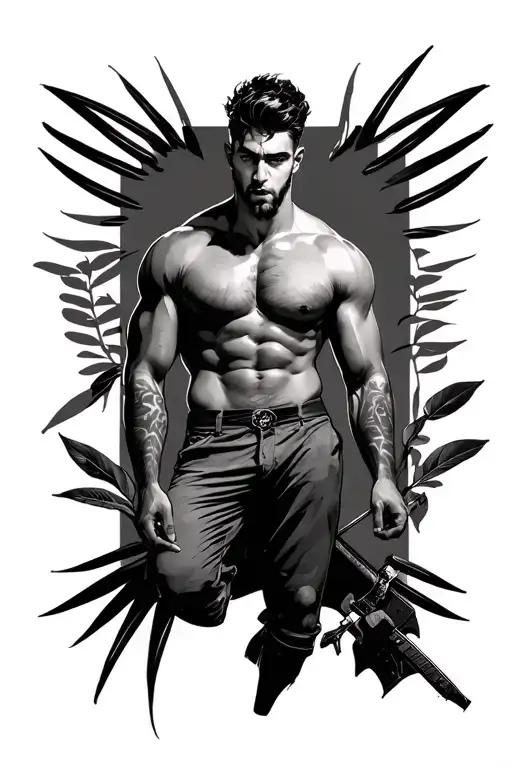 Full Body Male Pin Up