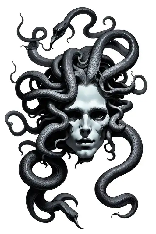 Medusa Head With Snakes