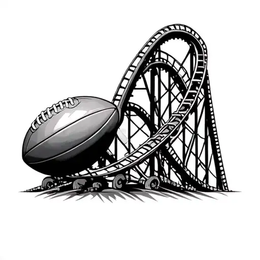 Football Roller Coaster Intertwined