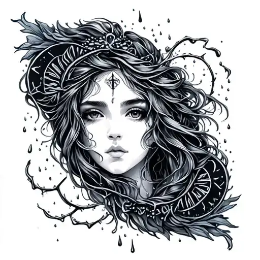 Gemini Zodiac Sign Surrounded My Rain