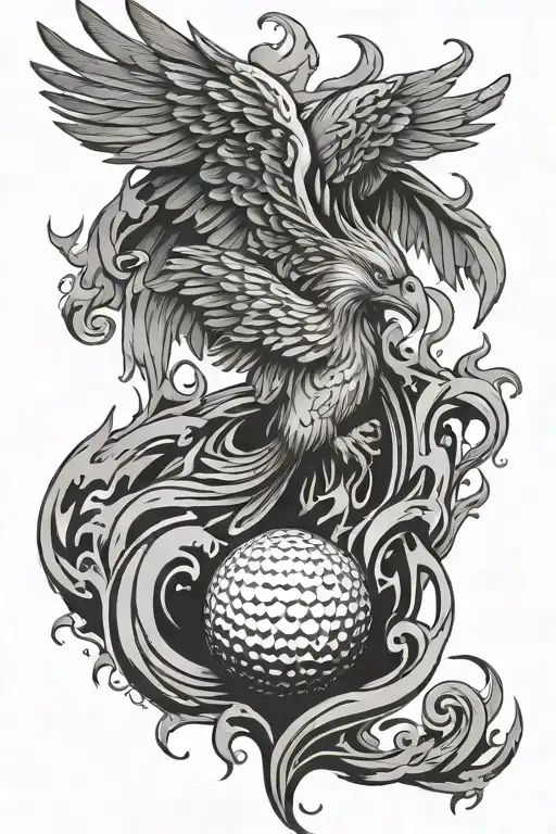 Golf Phoenix Rising From Flames