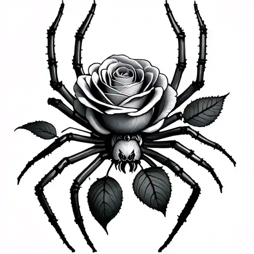 Rose And Spider