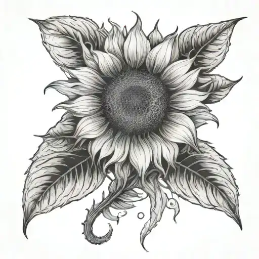 Flower Like Anime Style A Sunflower Bloosoming In My Body
