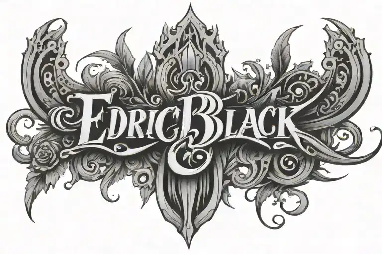 Lettering With The Name Edrick